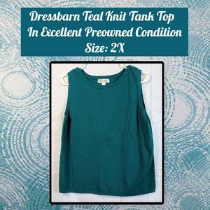 Dress Barn Teal Knit Tank Top 2X